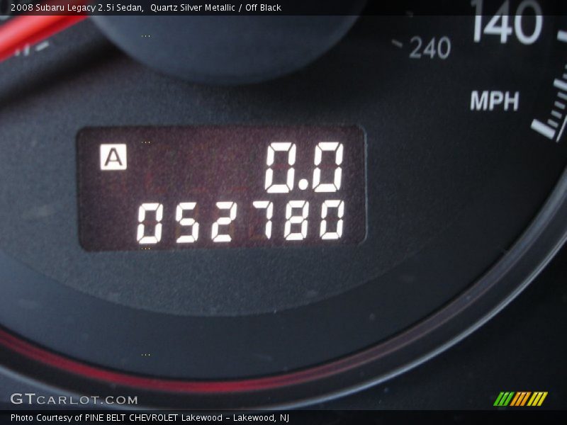 Quartz Silver Metallic / Off Black 2008 Subaru Legacy 2.5i Sedan