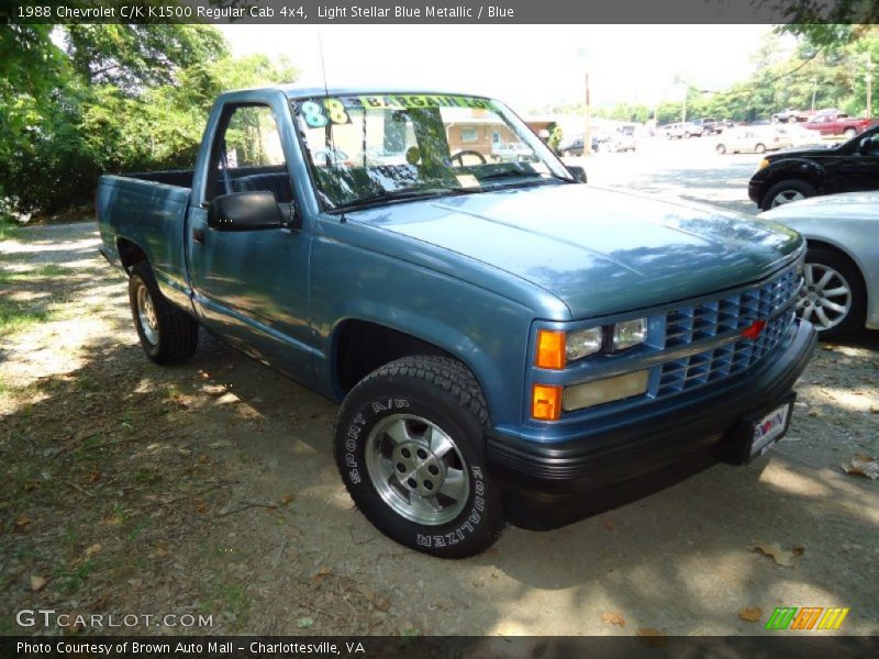 Light Stellar Blue Metallic / Blue 1988 Chevrolet C/K K1500 Regular Cab 4x4