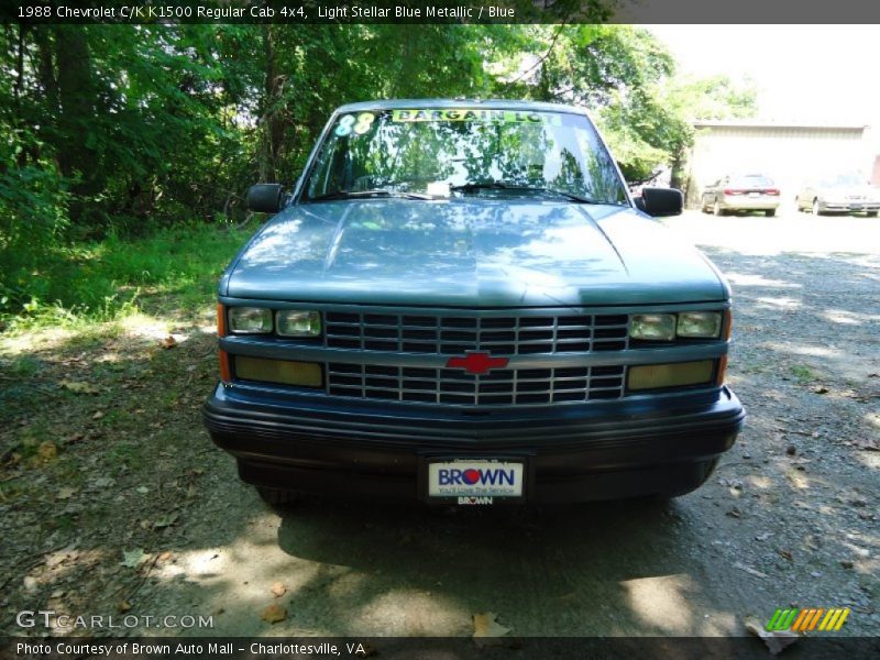 Light Stellar Blue Metallic / Blue 1988 Chevrolet C/K K1500 Regular Cab 4x4