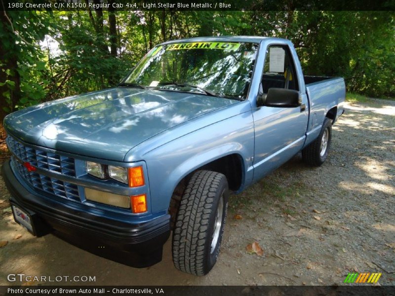 Light Stellar Blue Metallic / Blue 1988 Chevrolet C/K K1500 Regular Cab 4x4