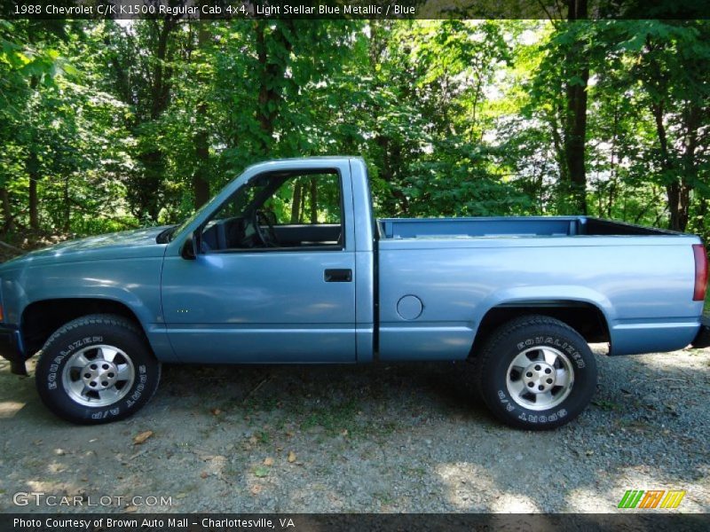 Light Stellar Blue Metallic / Blue 1988 Chevrolet C/K K1500 Regular Cab 4x4