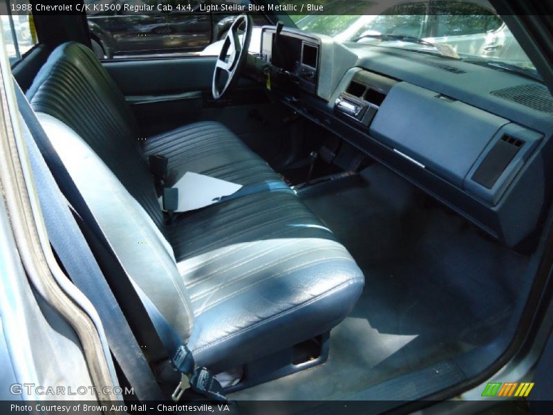 Light Stellar Blue Metallic / Blue 1988 Chevrolet C/K K1500 Regular Cab 4x4