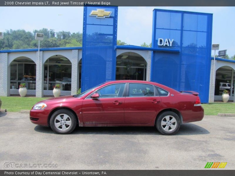Red Jewel Tintcoat / Neutral Beige 2008 Chevrolet Impala LT