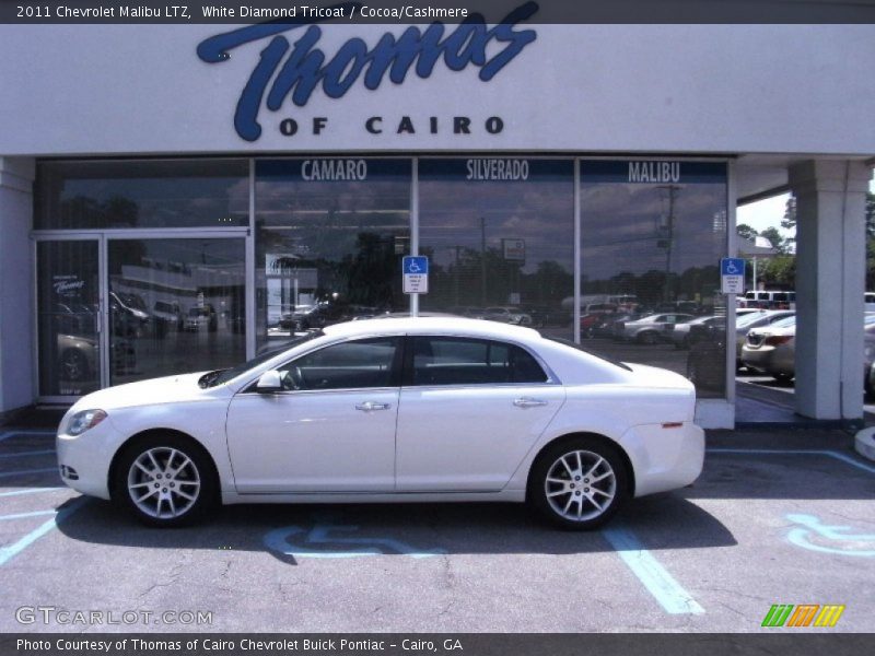 White Diamond Tricoat / Cocoa/Cashmere 2011 Chevrolet Malibu LTZ