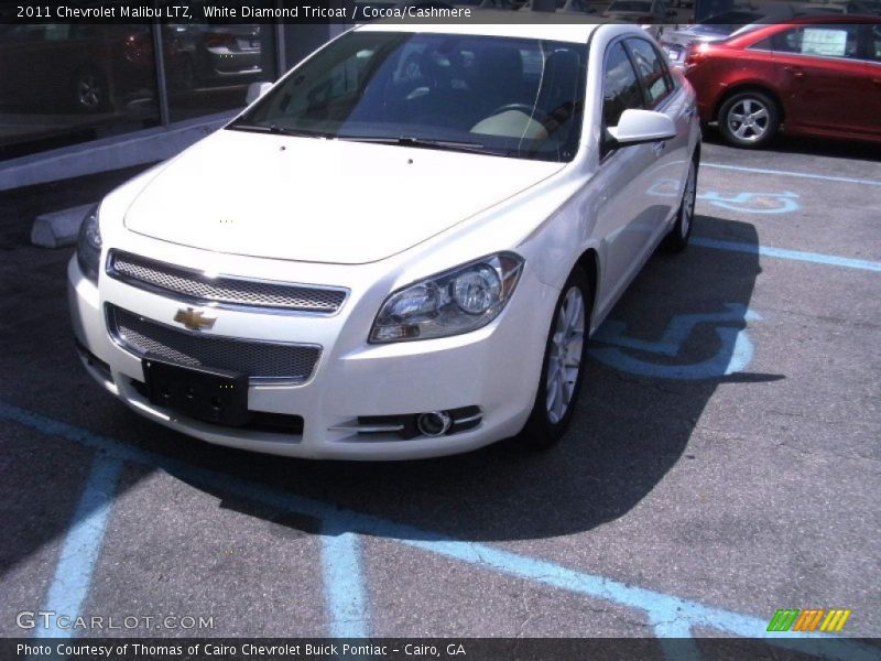 White Diamond Tricoat / Cocoa/Cashmere 2011 Chevrolet Malibu LTZ