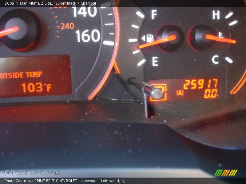 Super Black / Charcoal 2009 Nissan Altima 2.5 SL