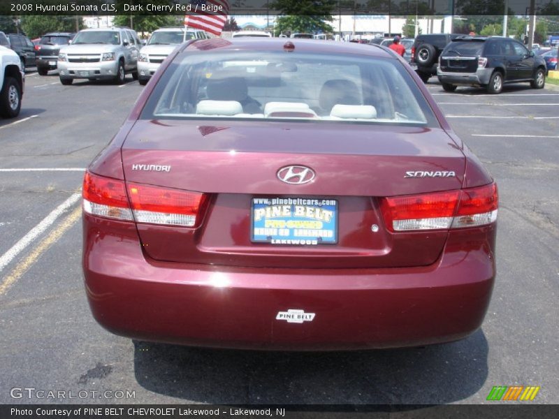 Dark Cherry Red / Beige 2008 Hyundai Sonata GLS