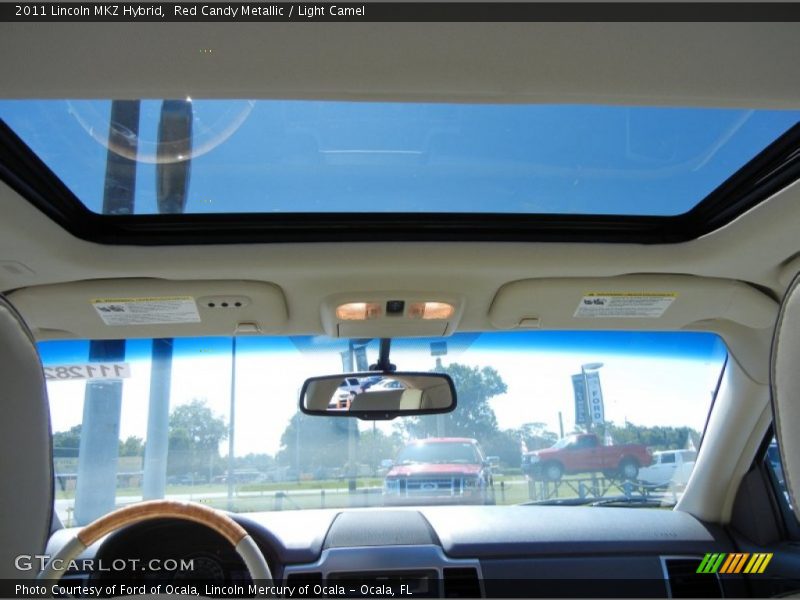 Red Candy Metallic / Light Camel 2011 Lincoln MKZ Hybrid