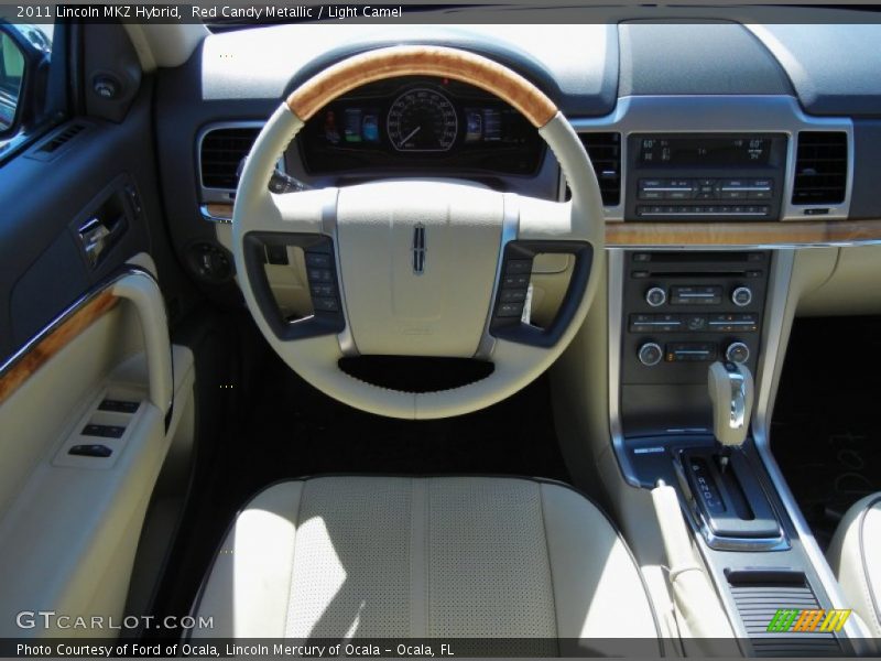 Red Candy Metallic / Light Camel 2011 Lincoln MKZ Hybrid