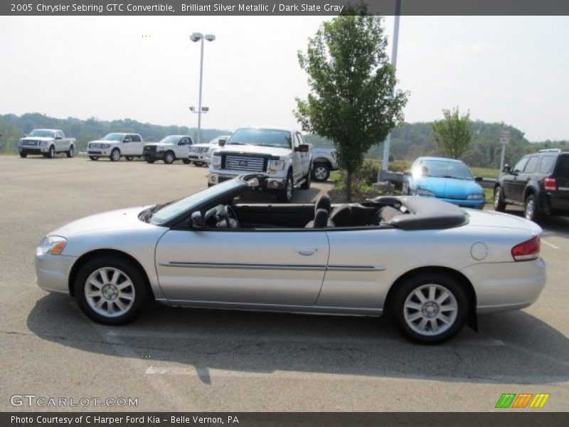 Brilliant Silver Metallic / Dark Slate Gray 2005 Chrysler Sebring GTC Convertible