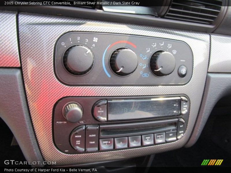 Controls of 2005 Sebring GTC Convertible