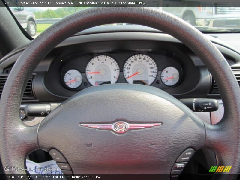 Brilliant Silver Metallic / Dark Slate Gray 2005 Chrysler Sebring GTC Convertible