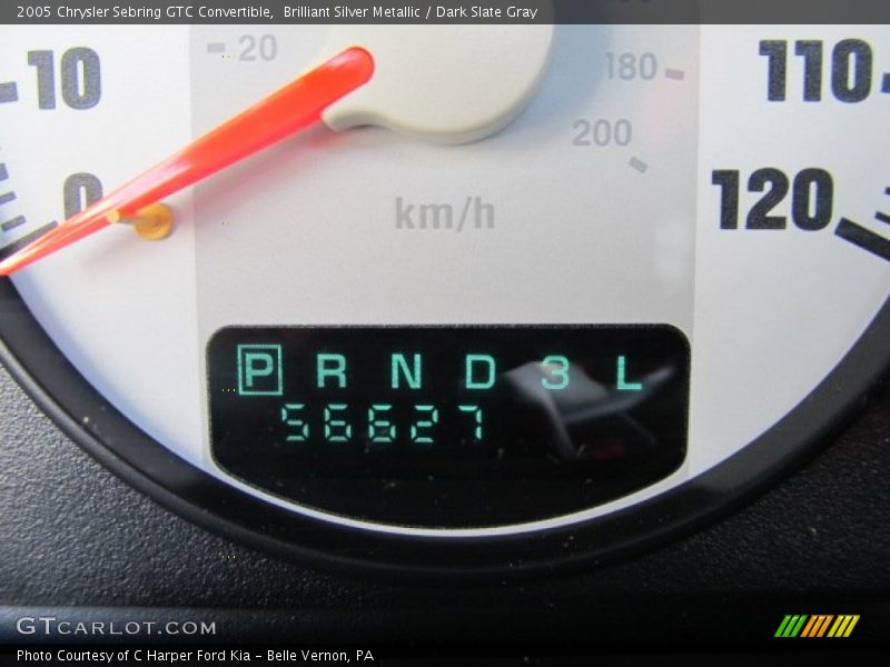 Brilliant Silver Metallic / Dark Slate Gray 2005 Chrysler Sebring GTC Convertible