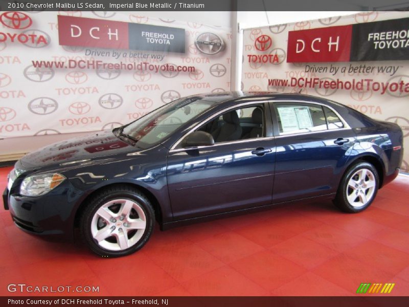 Imperial Blue Metallic / Titanium 2010 Chevrolet Malibu LS Sedan