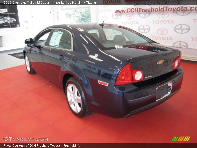 Imperial Blue Metallic / Titanium 2010 Chevrolet Malibu LS Sedan