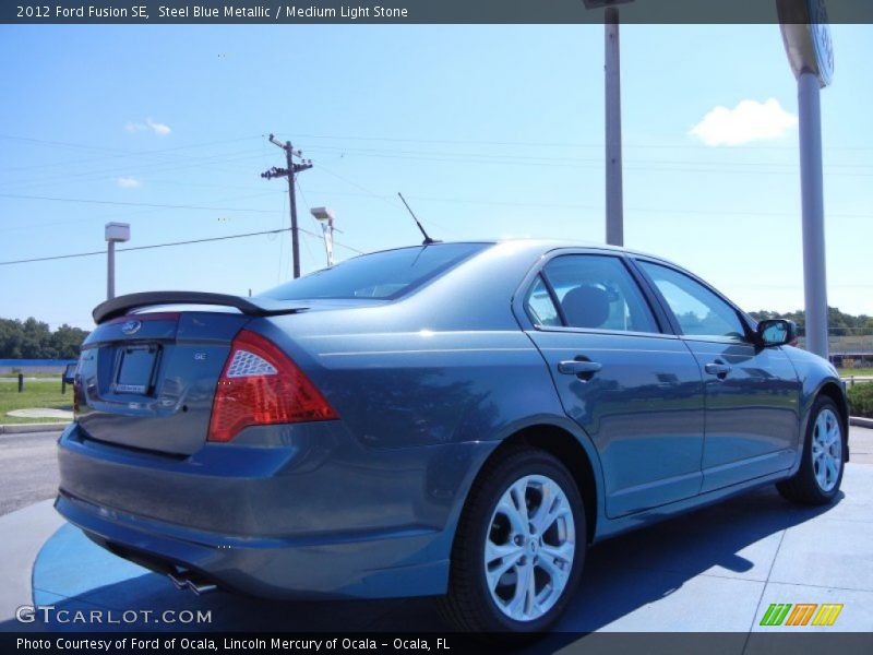 Steel Blue Metallic / Medium Light Stone 2012 Ford Fusion SE