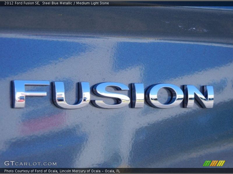 Steel Blue Metallic / Medium Light Stone 2012 Ford Fusion SE