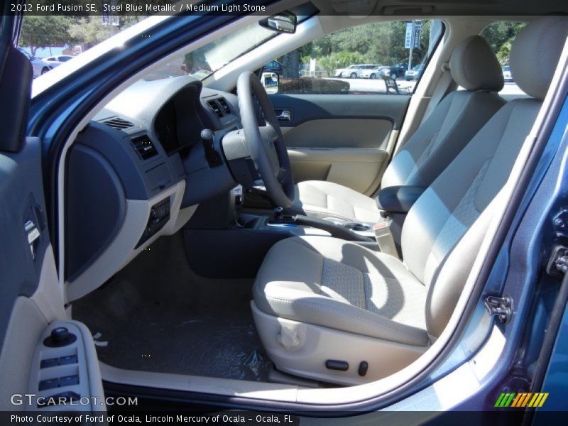 Steel Blue Metallic / Medium Light Stone 2012 Ford Fusion SE