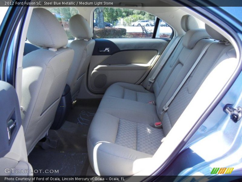 Steel Blue Metallic / Medium Light Stone 2012 Ford Fusion SE