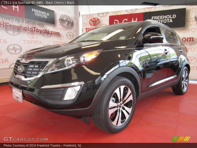Black Cherry / Black 2011 Kia Sportage EX AWD