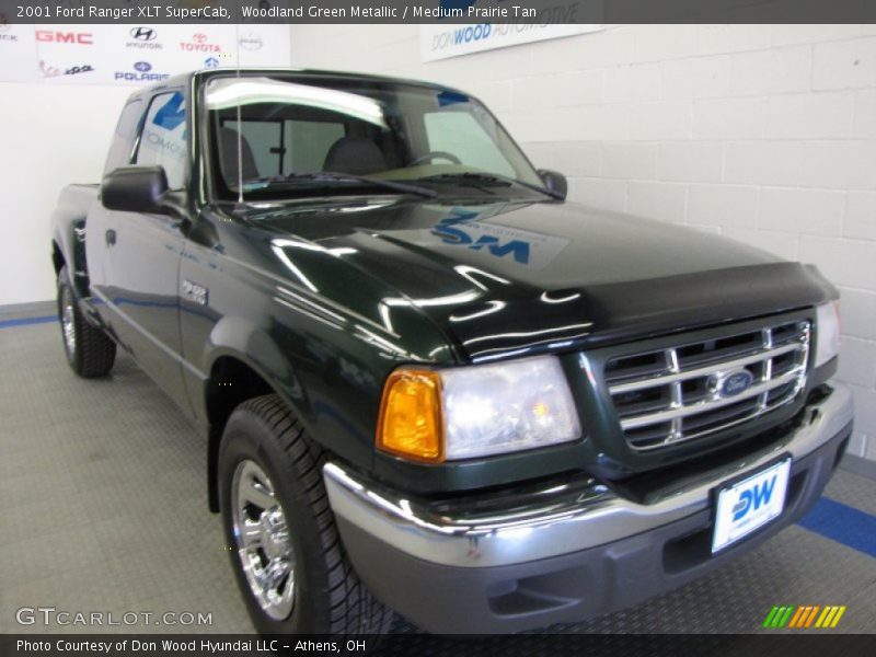 Woodland Green Metallic / Medium Prairie Tan 2001 Ford Ranger XLT SuperCab