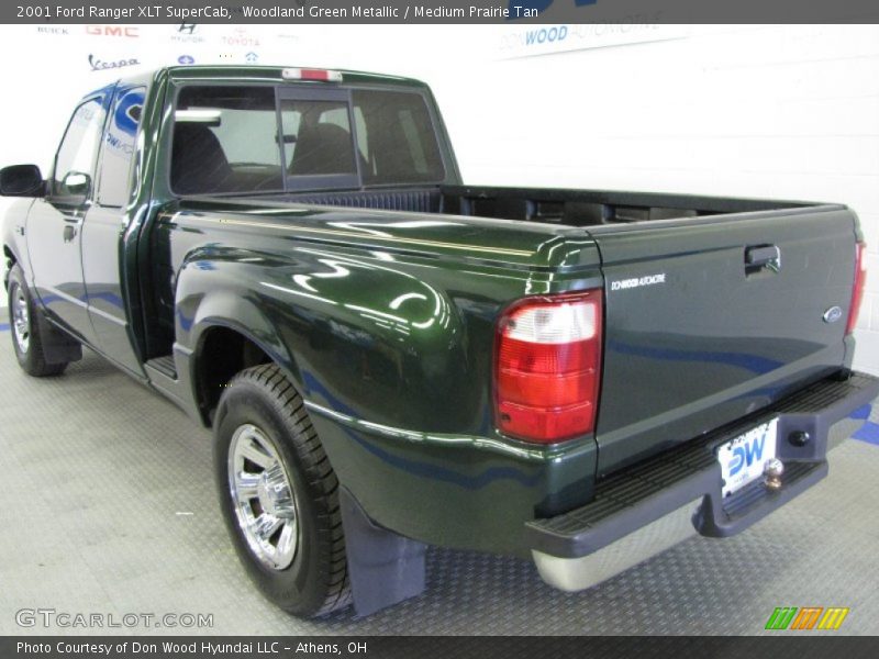 Woodland Green Metallic / Medium Prairie Tan 2001 Ford Ranger XLT SuperCab