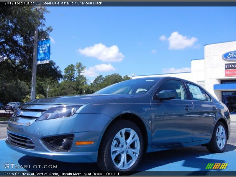Steel Blue Metallic / Charcoal Black 2012 Ford Fusion SE