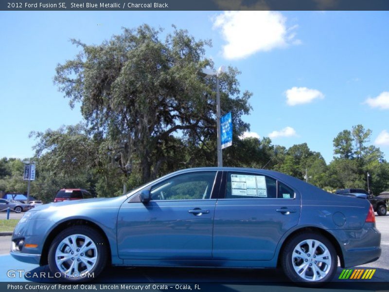 Steel Blue Metallic / Charcoal Black 2012 Ford Fusion SE