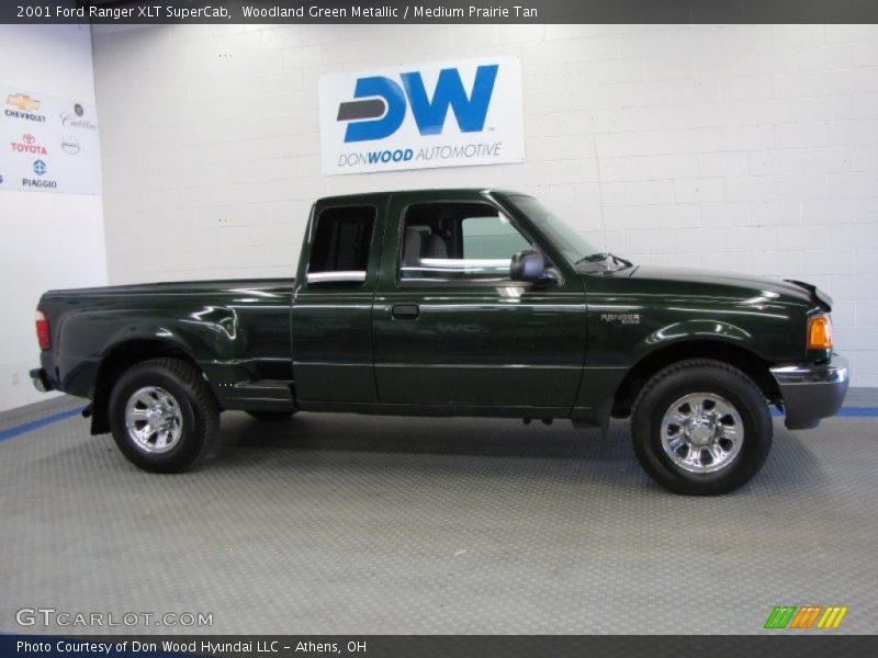 Woodland Green Metallic / Medium Prairie Tan 2001 Ford Ranger XLT SuperCab