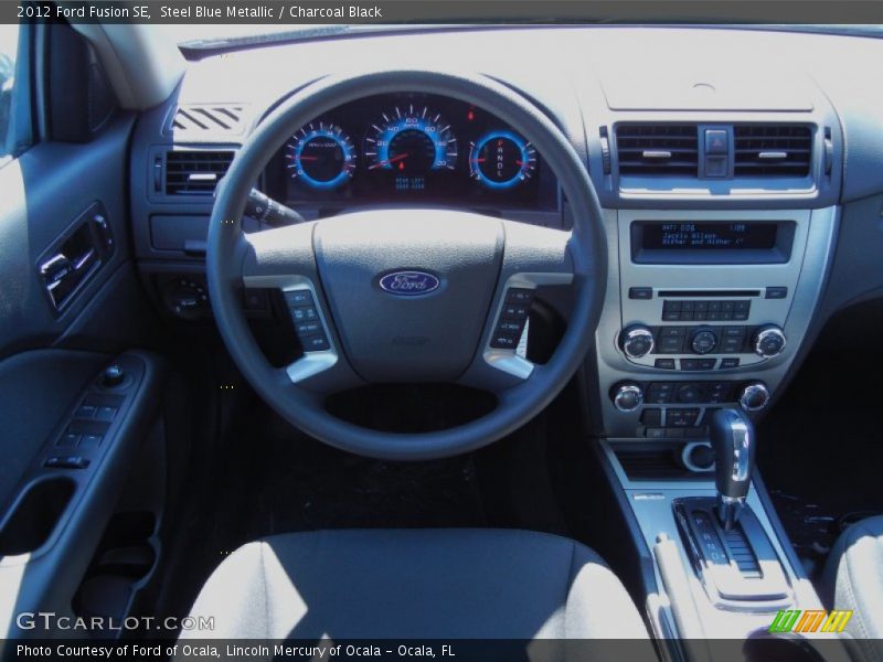 Steel Blue Metallic / Charcoal Black 2012 Ford Fusion SE