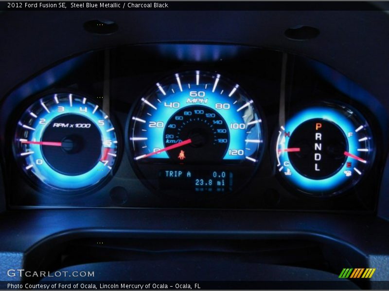 Steel Blue Metallic / Charcoal Black 2012 Ford Fusion SE