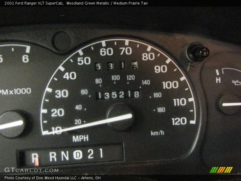 Woodland Green Metallic / Medium Prairie Tan 2001 Ford Ranger XLT SuperCab