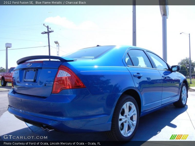 Blue Flame Metallic / Charcoal Black 2012 Ford Fusion SE