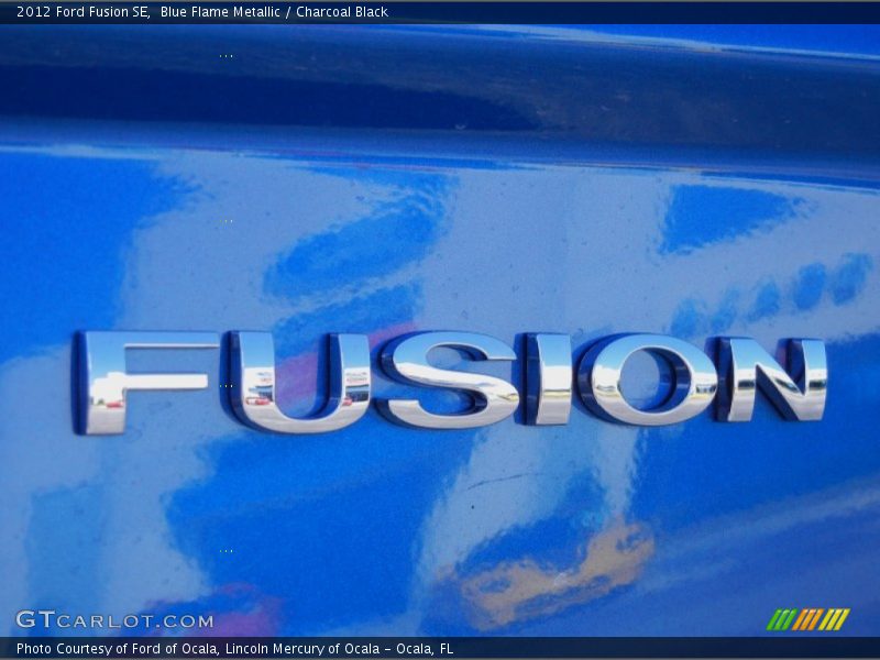 Blue Flame Metallic / Charcoal Black 2012 Ford Fusion SE