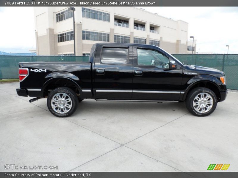 Black / Medium Stone Leather/Sienna Brown 2009 Ford F150 Platinum SuperCrew 4x4