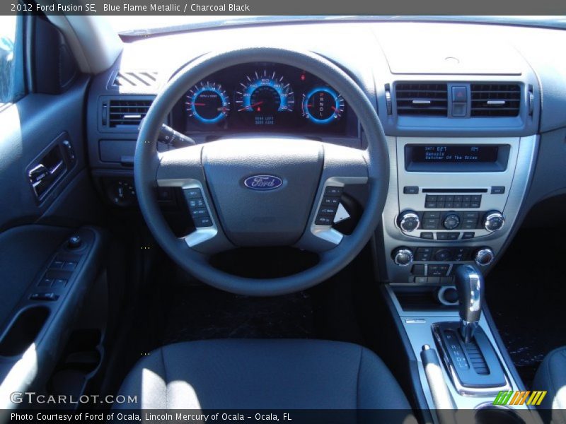 Blue Flame Metallic / Charcoal Black 2012 Ford Fusion SE
