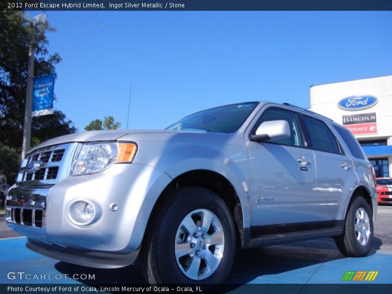 Ingot Silver Metallic / Stone 2012 Ford Escape Hybrid Limited