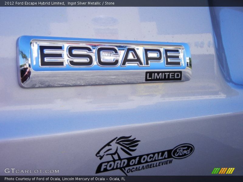 Ingot Silver Metallic / Stone 2012 Ford Escape Hybrid Limited