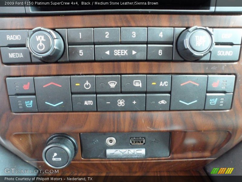 Black / Medium Stone Leather/Sienna Brown 2009 Ford F150 Platinum SuperCrew 4x4