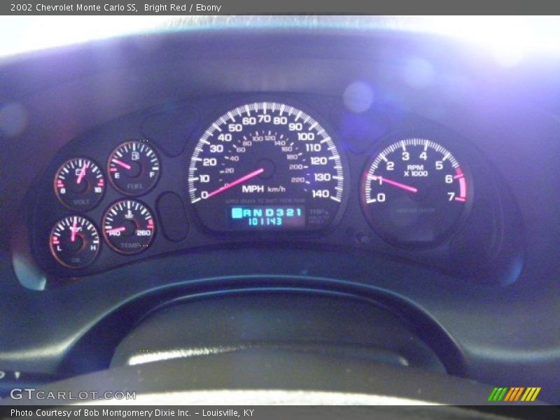 Bright Red / Ebony 2002 Chevrolet Monte Carlo SS