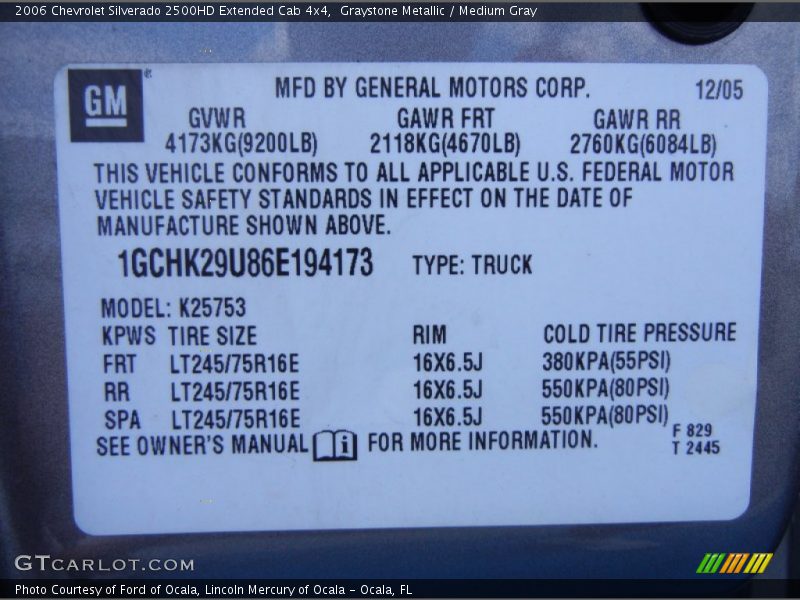 Graystone Metallic / Medium Gray 2006 Chevrolet Silverado 2500HD Extended Cab 4x4
