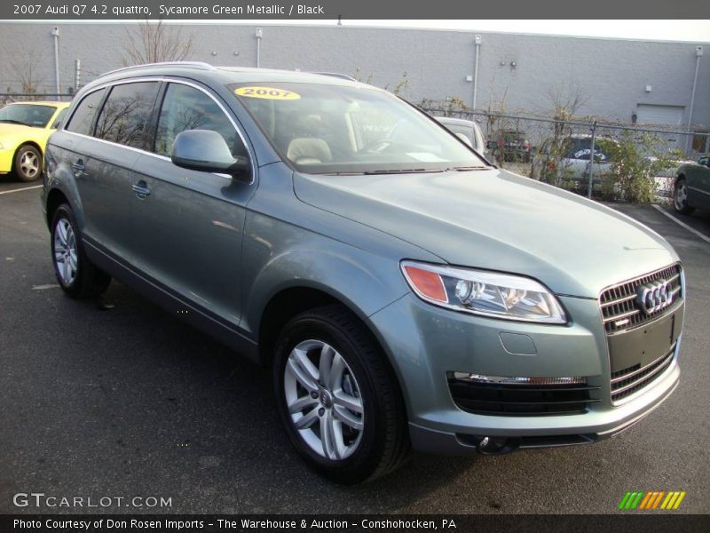 Sycamore Green Metallic / Black 2007 Audi Q7 4.2 quattro