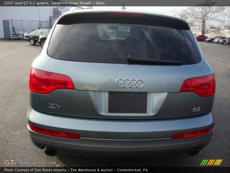 Sycamore Green Metallic / Black 2007 Audi Q7 4.2 quattro