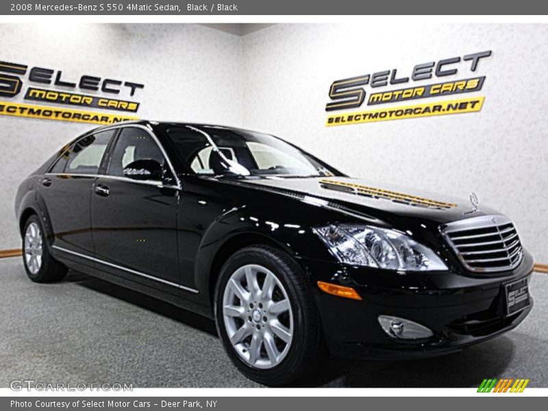 Black / Black 2008 Mercedes-Benz S 550 4Matic Sedan