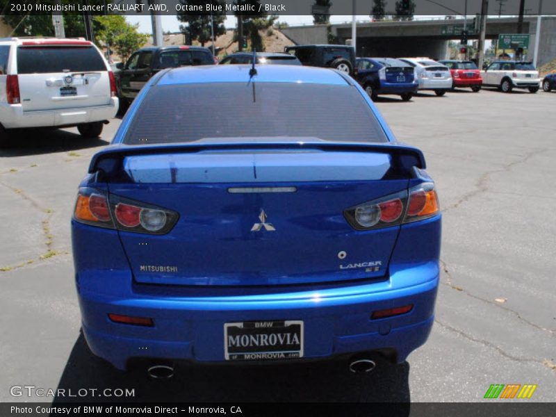 Octane Blue Metallic / Black 2010 Mitsubishi Lancer RALLIART AWD