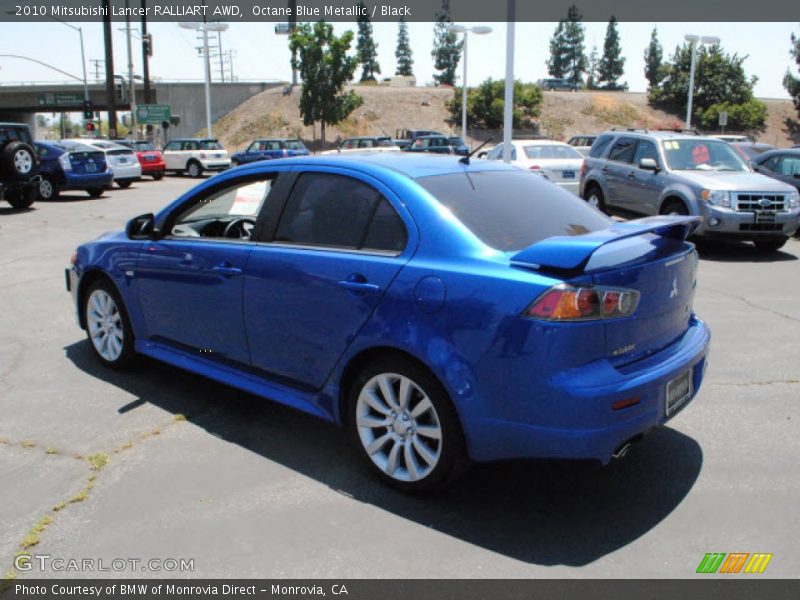 Octane Blue Metallic / Black 2010 Mitsubishi Lancer RALLIART AWD