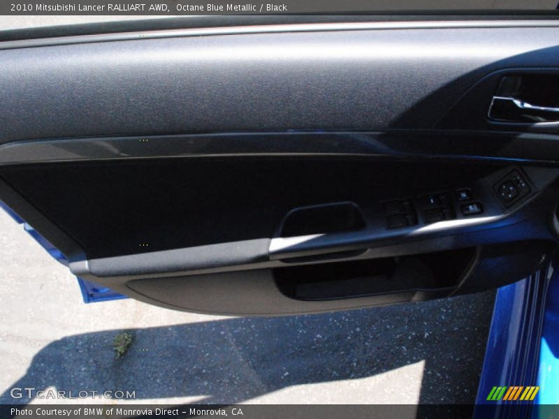 Octane Blue Metallic / Black 2010 Mitsubishi Lancer RALLIART AWD