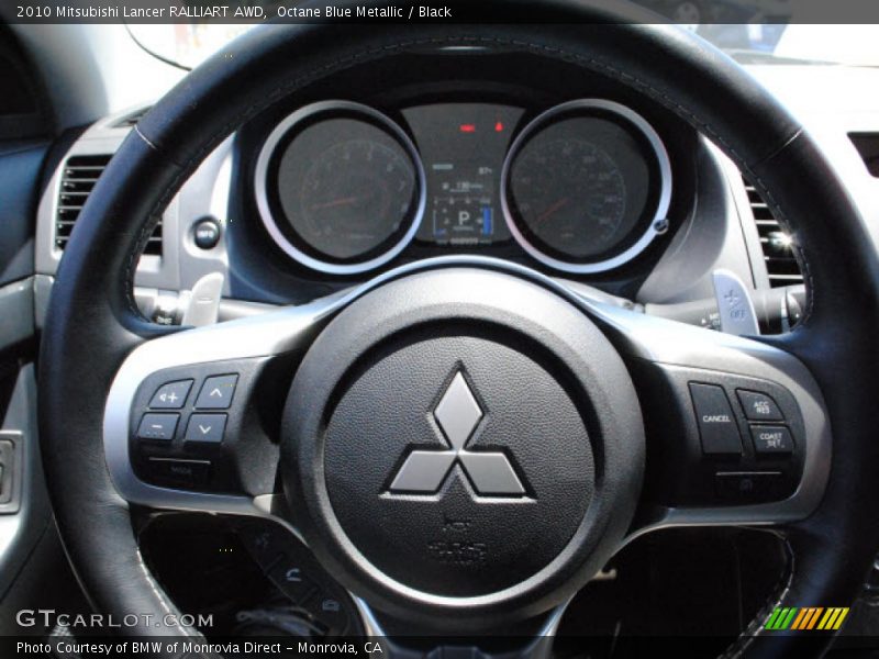 Octane Blue Metallic / Black 2010 Mitsubishi Lancer RALLIART AWD