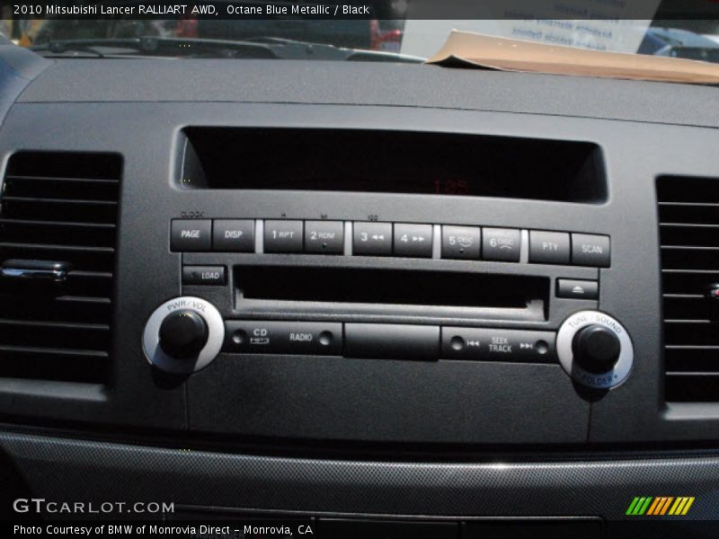 Octane Blue Metallic / Black 2010 Mitsubishi Lancer RALLIART AWD
