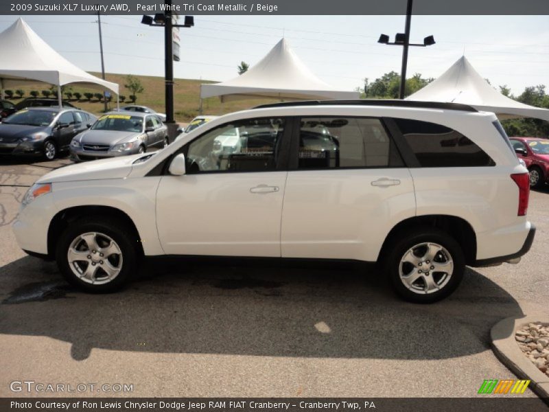 Pearl White Tri Coat Metallic / Beige 2009 Suzuki XL7 Luxury AWD